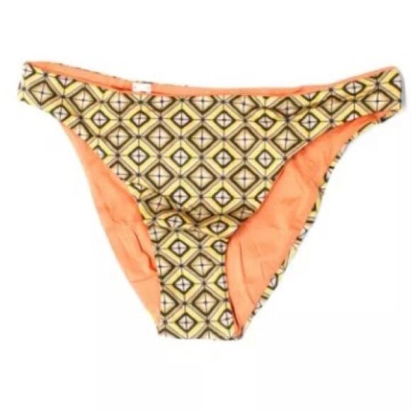La Perla Studio Geometric Orange Tan Reversible Bikini Swim Bottom 6 - Picture 2 of 9